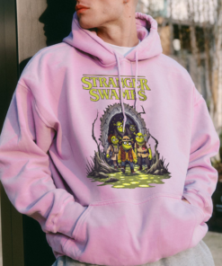 Alternative view of Stranger Swamps T-Shirt, Funny Iconic Sci-Fi Parody Swweatshirt, Swamp Creature Adventure Shirt