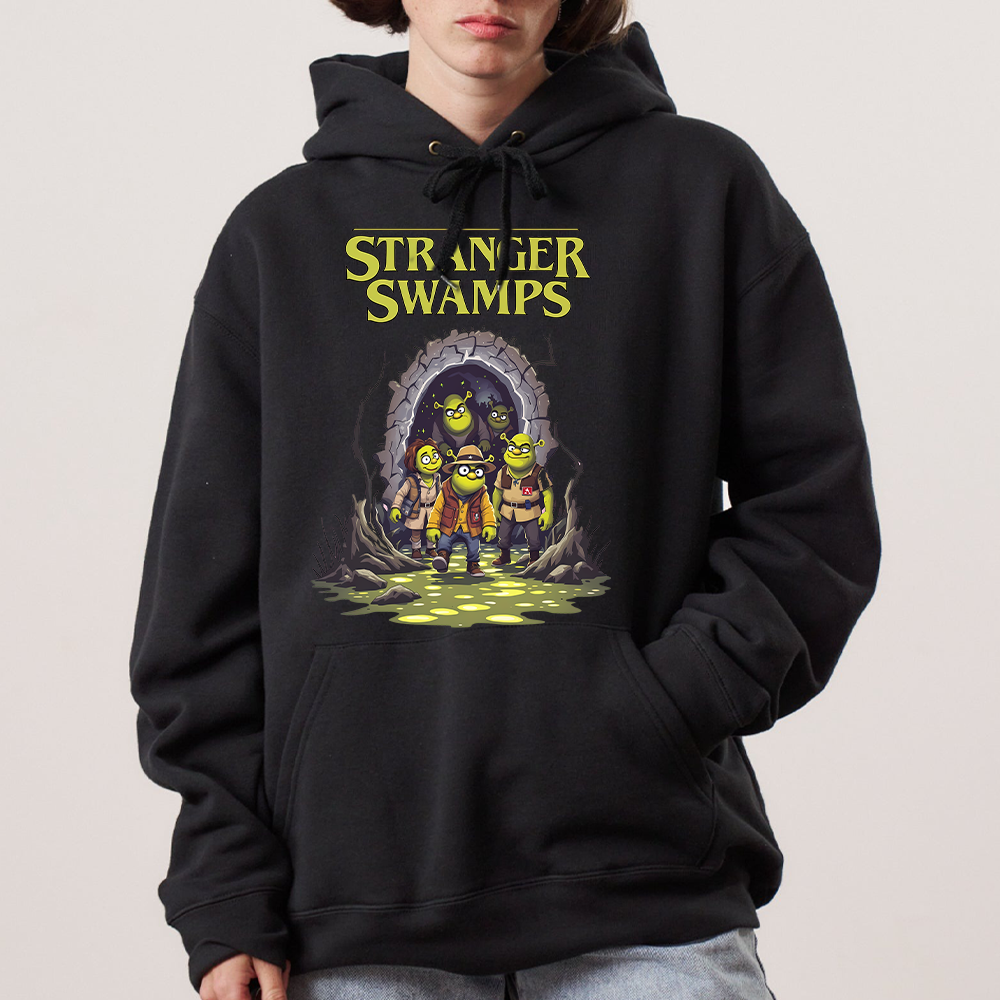 Stranger Swamps T-Shirt, Funny Iconic Sci-Fi Parody Swweatshirt, Swamp Creature Adventure Shirt - Image 4