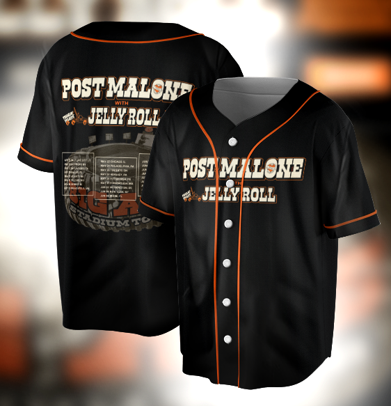 Posty Tour Baseball Jersey, Big Ass Stadium Tour Jersey, Posty 2025 Tour,Jelly Roll Tour