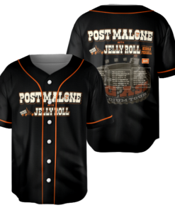 Alternative view of Posty Tour Baseball Jersey, Big Ass Stadium Tour Jersey, Posty 2025 Tour,Jelly Roll Tour
