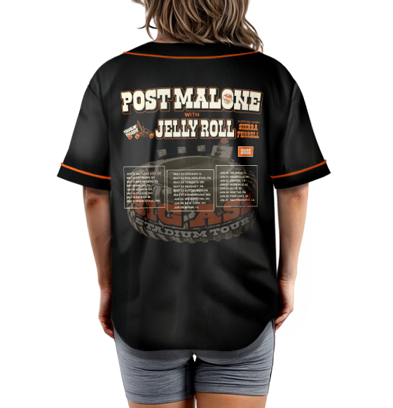 Posty Tour Baseball Jersey, Big Ass Stadium Tour Jersey, Posty 2025 Tour,Jelly Roll Tour - Image 6