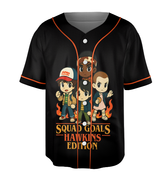Stranger Characters All Team Baseball Jersey - Image 2