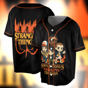 Stranger Characters All Team Baseball Jersey