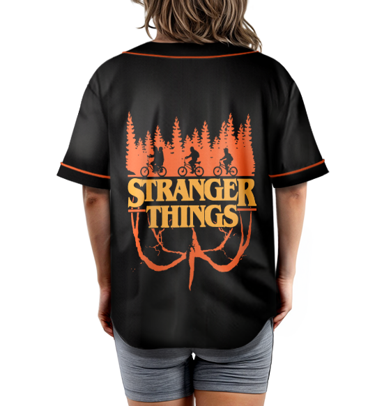 Stranger Characters All Team Baseball Jersey - Image 6