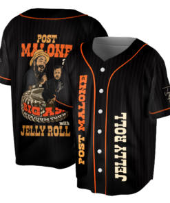 Alternative view of Vintage Post Malone Baseball Jersey, Malone Rap Music Jersey, F1 Trillion Tour Jersey, Posty Rapper Jersey