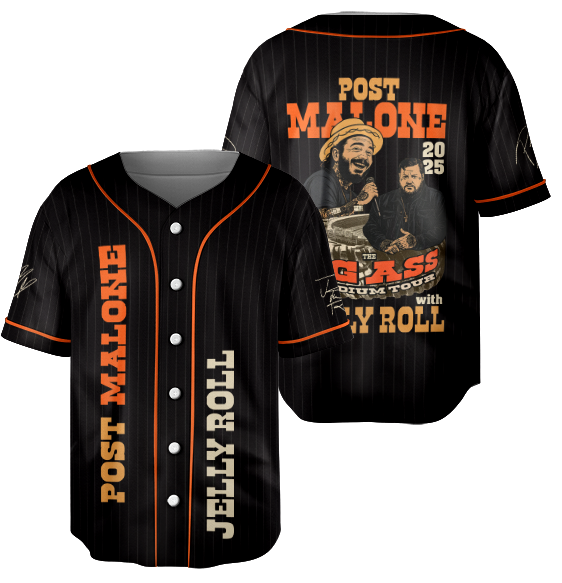 Vintage Post Malone Baseball Jersey, Malone Rap Music Jersey, F1 Trillion Tour Jersey, Posty Rapper Jersey - Image 3