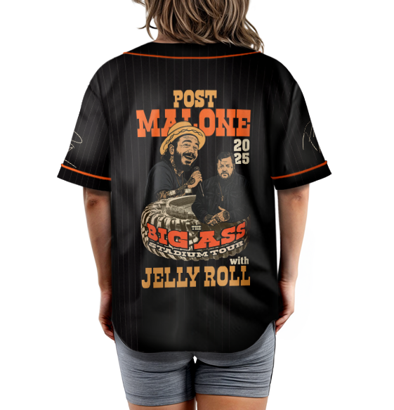 Vintage Post Malone Baseball Jersey, Malone Rap Music Jersey, F1 Trillion Tour Jersey, Posty Rapper Jersey - Image 4