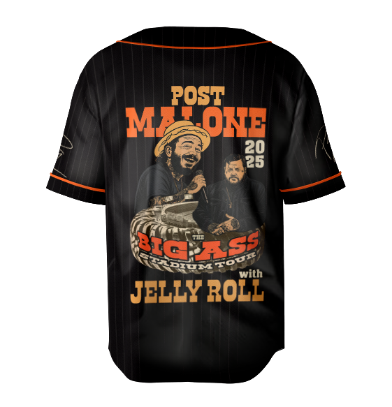 Vintage Post Malone Baseball Jersey, Malone Rap Music Jersey, F1 Trillion Tour Jersey, Posty Rapper Jersey - Image 7