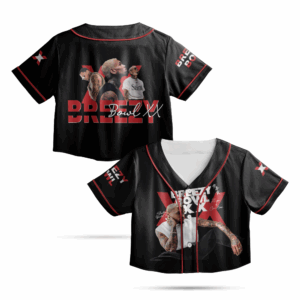 Personalized Chris Brown Tour CropTop Baseball Jersey, Breezy Bowl XX Music Tour 2025 CropTop Baseball Jersey