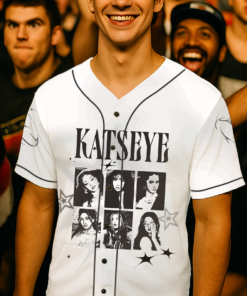 Alternative view of Katseye Kpop Baseball Jersey, Katseye Soft is Strong Album Jersey, Katseye Kpop Members Manon, Sophia, Daniela, Lara, Megan, Yoonchae Tee Sweater