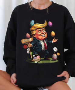 Alternative view of Trump Make Easter Great Again Shirt, Easter Eggs T-Shirt, Easter Love Sweatshirt, Happy Easter 2025 Sweater, Donald Trump Easter Tee