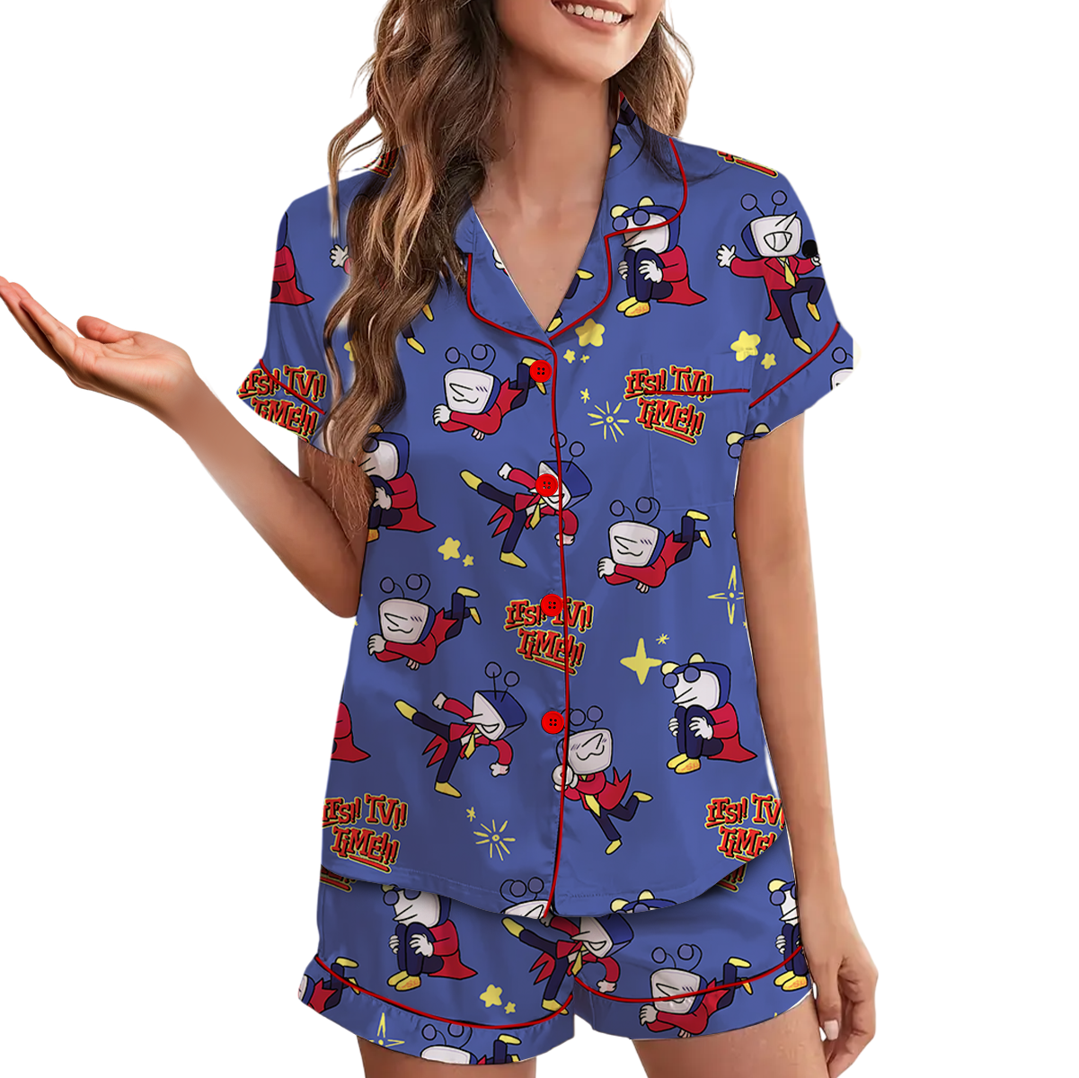 Deltarune Chibi Tenna Pajamas Set, Tenna Pajamas - Image 2