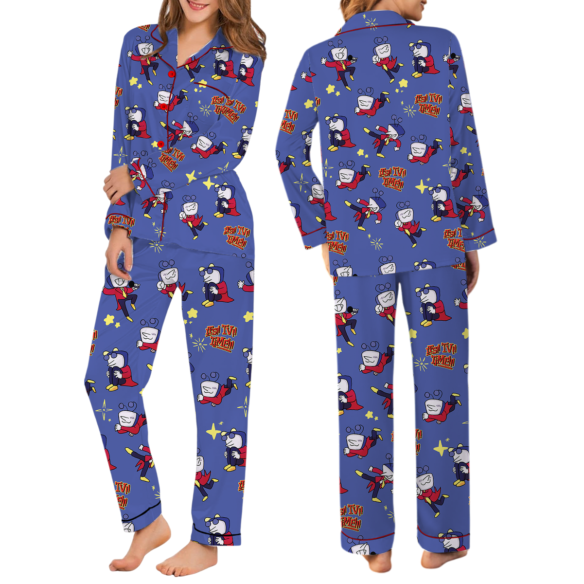 Deltarune Chibi Tenna Pajamas Set Long, Tenna Pajamas - Image 2