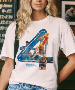 Aesthetic Vintage The Fantastic Four First Steps Superhero Movie Streetwear Classic Graphic Unisex Short Sleeve T-Shirt