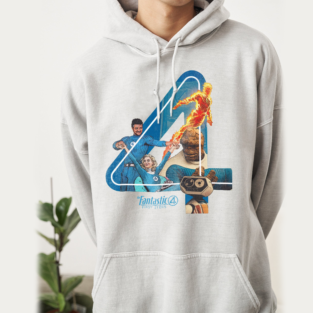 Aesthetic Vintage The Fantastic Four First Steps Superhero Movie Streetwear Classic Graphic Unisex Short Sleeve T-Shirt - Image 4