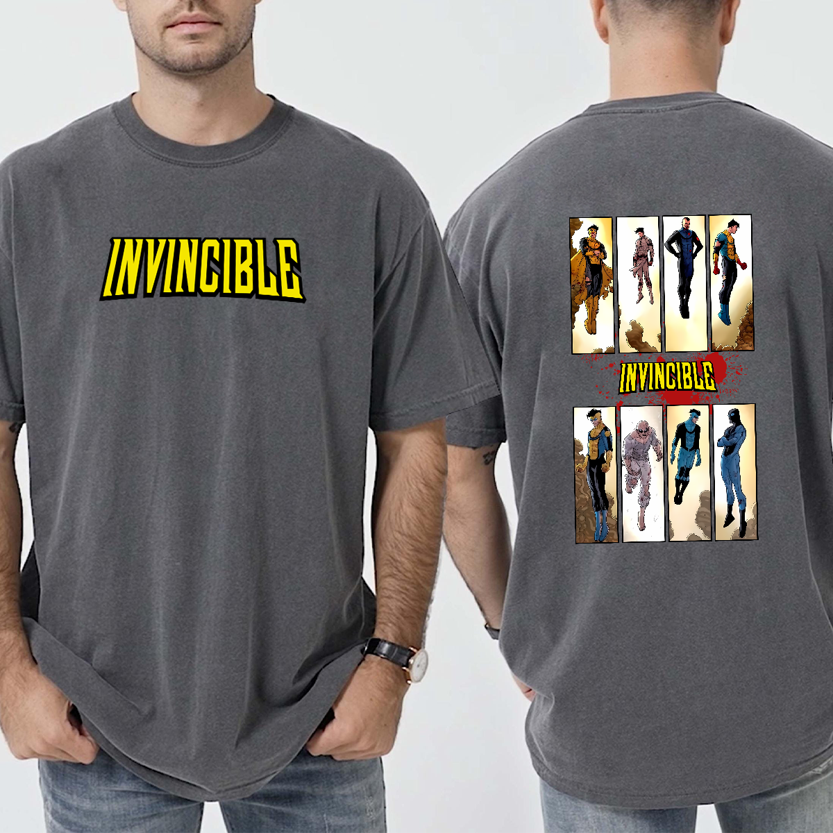 Limited Invincible Mark Superhero T Shirt, Comic Book Fan Gift Mineral Wash - Image 6