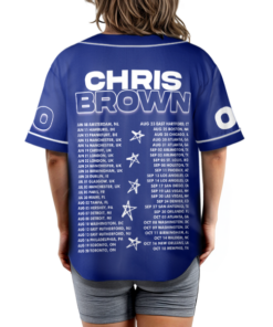 Alternative view of Custom Name- Number- Image- Color Jersey, Chris Brown Tour 2025 Baseball Jersey