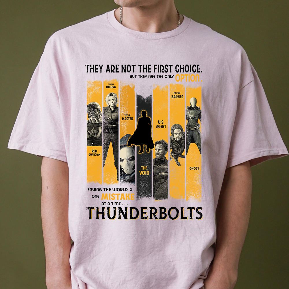 Thunderbolts Marvel Shirt, Thunderbolts Retro Design, Bucky Barnes Tee, Yelena Shirt, Marvel Avengers Shirt, Thunderbolts - Image 2
