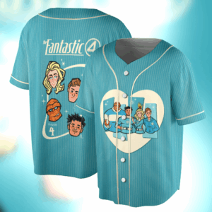 The Fantastic Four First Steps Baseball Jersey, Disneyland Fantastic Four Jersey, Avengers Superhero Studio Jersey