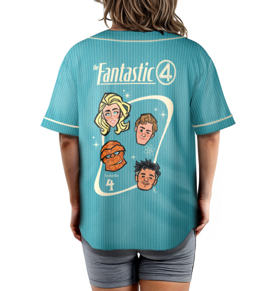The Fantastic Four First Steps Baseball Jersey, Disneyland Fantastic Four Jersey, Avengers Superhero Studio Jersey - Image 3