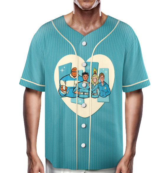 The Fantastic Four First Steps Baseball Jersey, Disneyland Fantastic Four Jersey, Avengers Superhero Studio Jersey - Image 2