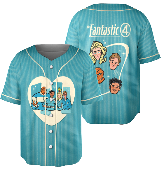 The Fantastic Four First Steps Baseball Jersey, Disneyland Fantastic Four Jersey, Avengers Superhero Studio Jersey - Image 5