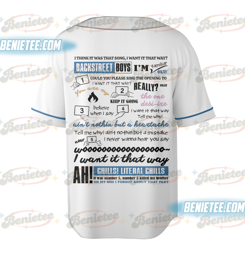 Vintage Backstreet Boys Millennium Baseball Jersey - Image 3