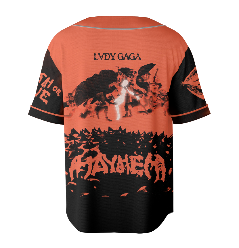 Shattered Mirror MAYHEM Lady Gaga Baseball Jersey - Image 3
