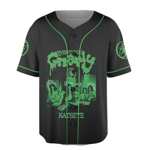 Alternative view of KATSEYE "Gnarly" Baseball Jersey, Katseye Kpop Inspired Tee for Trendy Outfits, Casual Cool Aesthetic Shirt, Gift for kpop fans