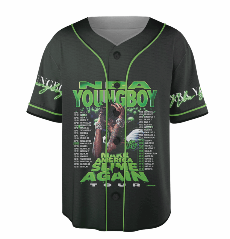 Alternative view of Youngboy Hiphop Vintage Baseball Jersey, Youngboy Merch Jerssey, NBA Youngboy 2025 Masa Tour T Shirt, NBA Youngboy Masa Albums