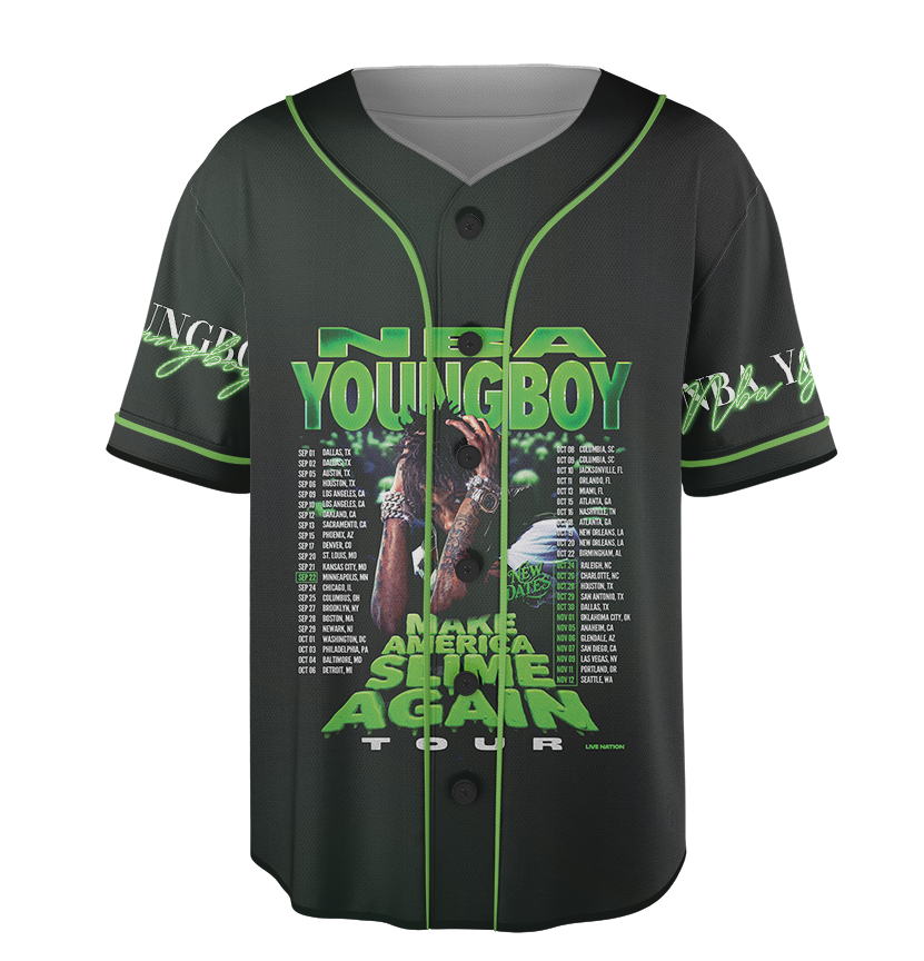 Youngboy Hiphop Vintage Baseball Jersey, Youngboy Merch Jerssey, NBA Youngboy 2025 Masa Tour T Shirt, NBA Youngboy Masa Albums - Image 2