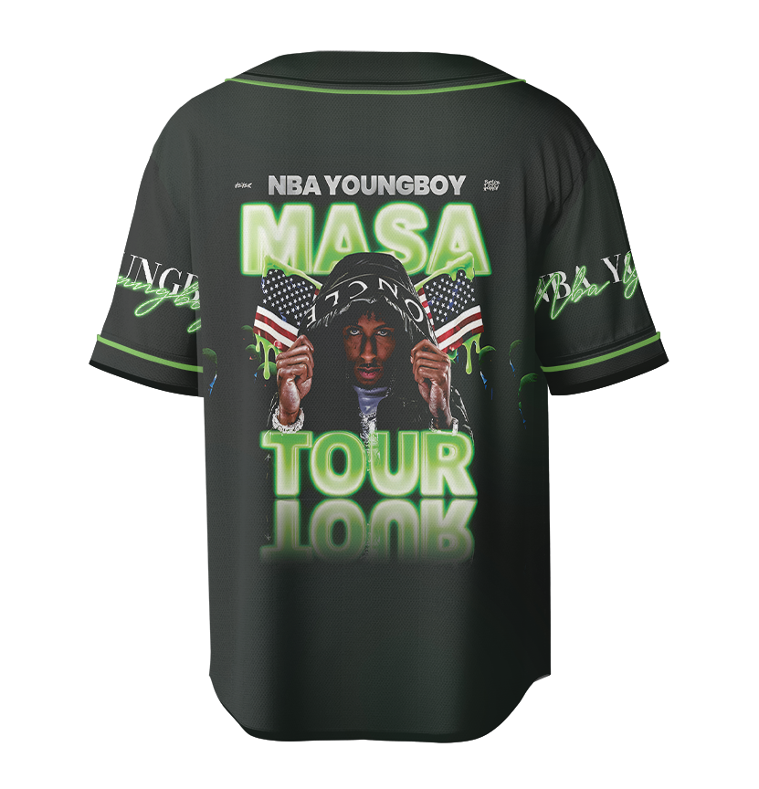 Youngboy Hiphop Vintage Baseball Jersey, Youngboy Merch Jerssey, NBA Youngboy 2025 Masa Tour T Shirt, NBA Youngboy Masa Albums - Image 3