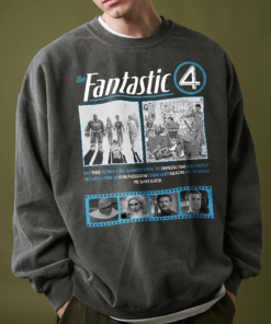 Alternative view of Vintage Fantastic Four Shirt, Fantastic Four First Steps Sweatshirt, Mar Superhero, Reed Richards Tee, Johnny Storm