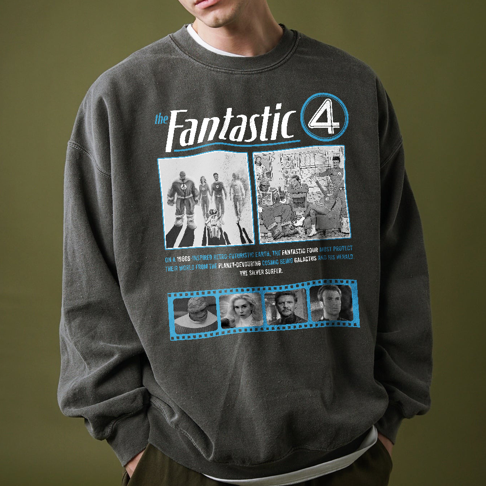 Vintage Fantastic Four Shirt, Fantastic Four First Steps Sweatshirt, Mar Superhero, Reed Richards Tee, Johnny Storm - Image 2