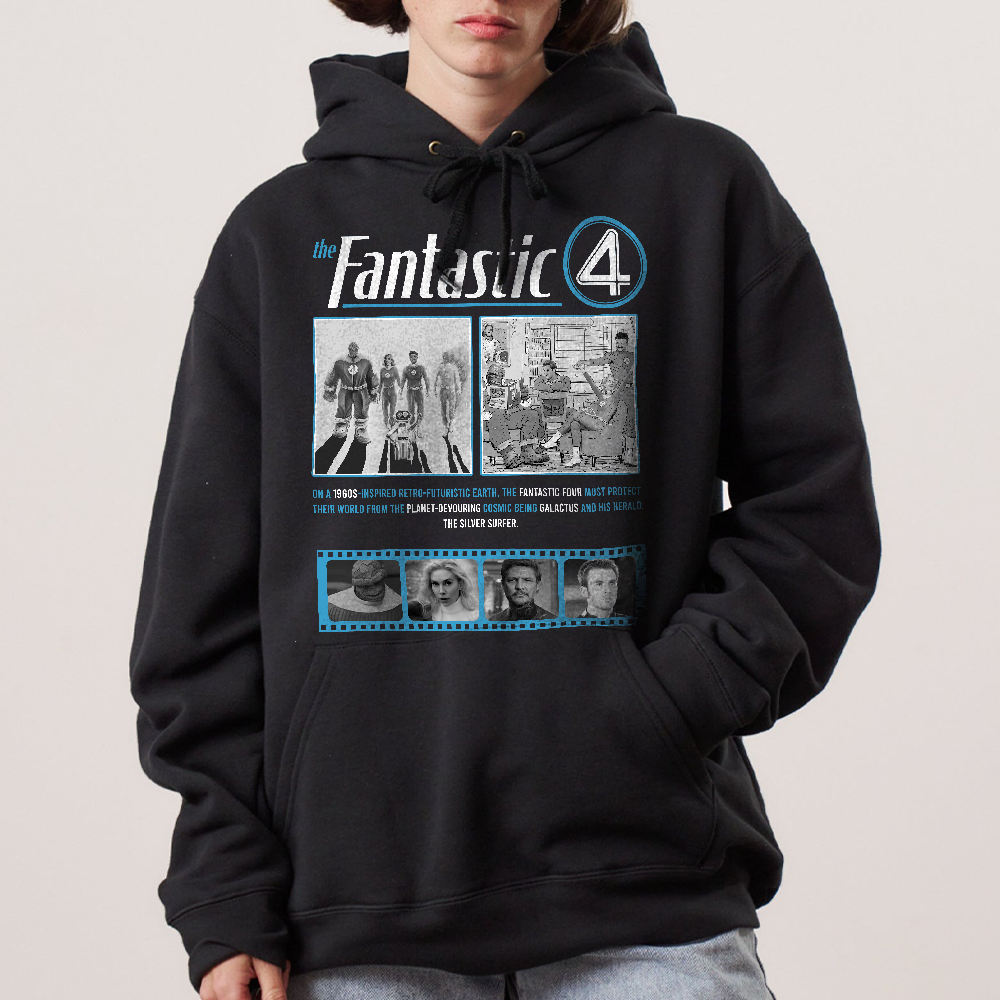 Vintage Fantastic Four Shirt, Fantastic Four First Steps Sweatshirt, Mar Superhero, Reed Richards Tee, Johnny Storm - Image 4