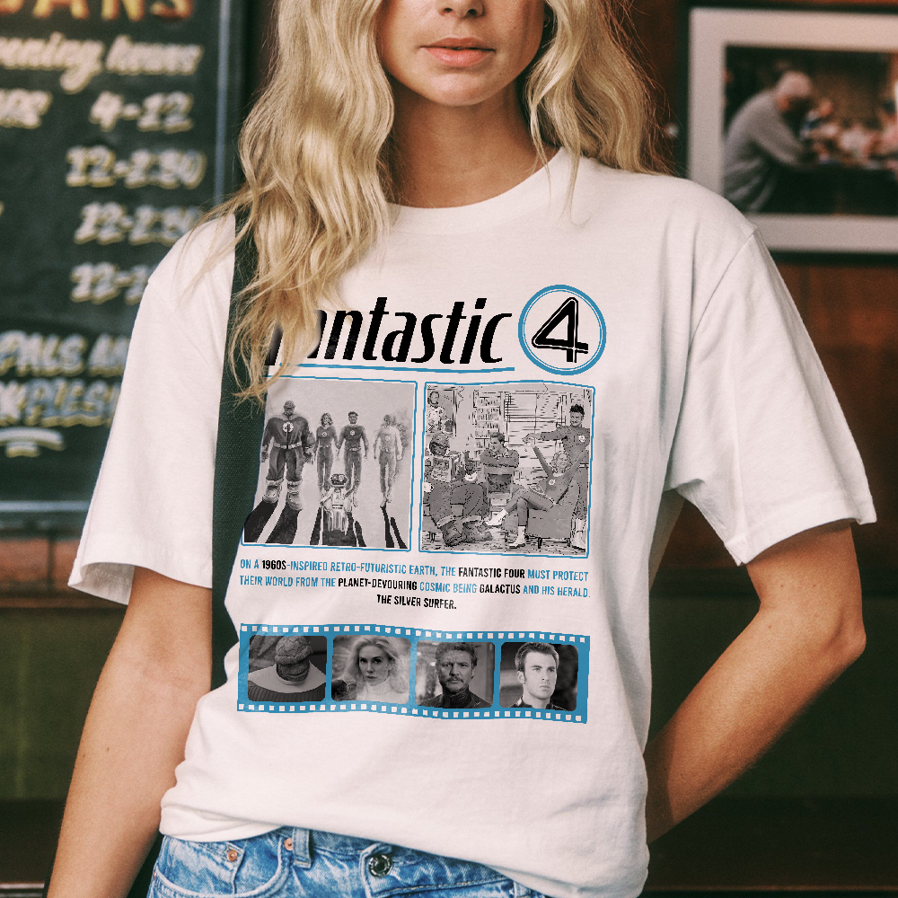 Vintage Fantastic Four Shirt, Fantastic Four First Steps Sweatshirt, Mar Superhero, Reed Richards Tee, Johnny Storm