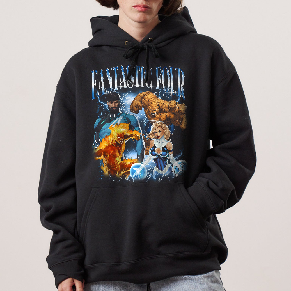 Fantastic Four Shirt, Mr. Fantastic Reed Richards Tee, Susan Storm Invisible Woman, Johnny Storm Human Torch, Ben Grimm The Thing - Image 5