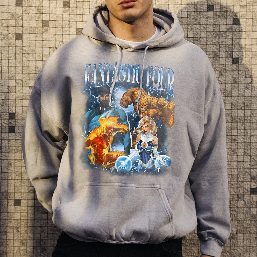 Fantastic Four Shirt, Mr. Fantastic Reed Richards Tee, Susan Storm Invisible Woman, Johnny Storm Human Torch, Ben Grimm The Thing - Image 4