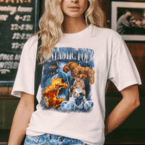 Fantastic Four Shirt, Mr. Fantastic Reed Richards Tee, Susan Storm Invisible Woman, Johnny Storm Human Torch, Ben Grimm The Thing