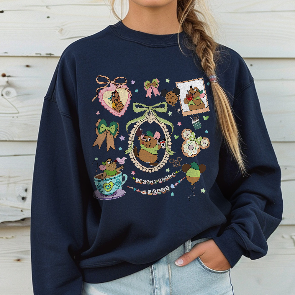 Cinderella Gus Gus Shirt, Disney Coquette Bows Looking Like A Snack Gus Gus, Disneyland Trip Shirt, Women Girly Gus Gus Tee - Image 3