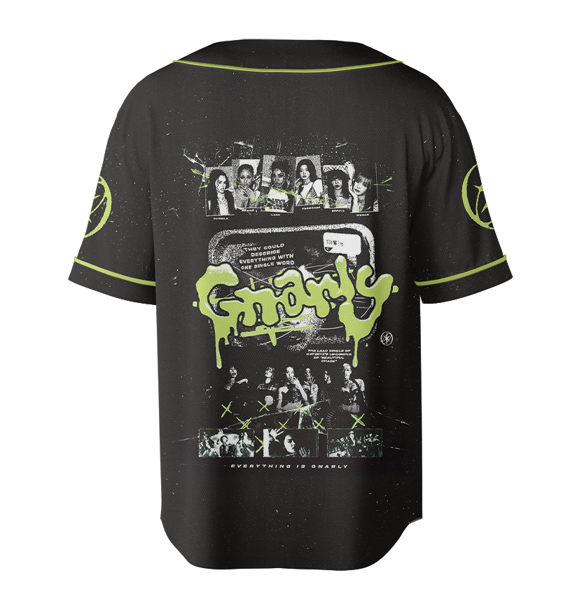 Vintage Katseye Gnarly Baseball Jersey, Beautiful Chaos Eyekon Kpop Fan Merch Jersey, Katseye Shirt - Image 3