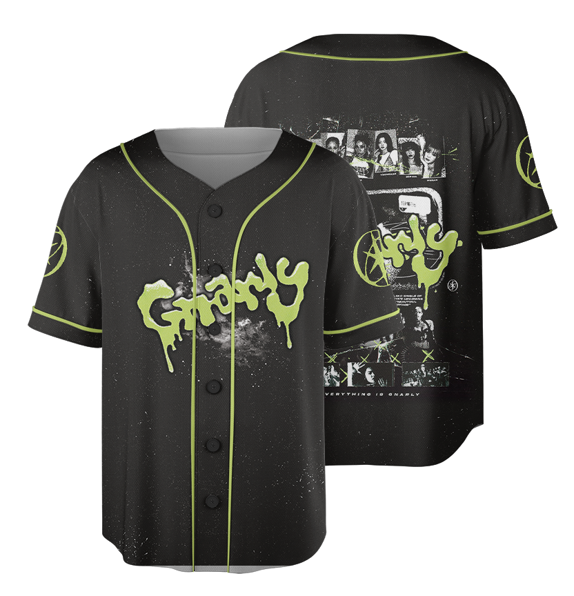 Vintage Katseye Gnarly Baseball Jersey, Beautiful Chaos Eyekon Kpop Fan Merch Jersey, Katseye Shirt
