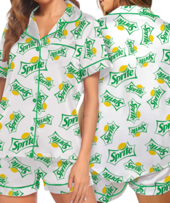 Sprite Addiction Short Pajamas Set, Sprite Crewneck Set, Soda Lover Pajamas, Sprite Logo Shirt, Gift for Sprite Soda Lover