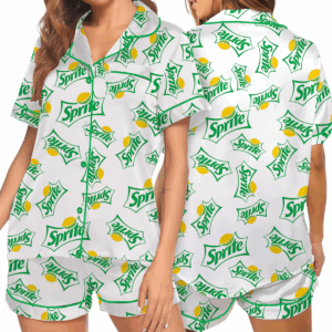 Sprite Addiction Short Pajamas Set, Sprite Crewneck Set, Soda Lover Pajamas, Sprite Logo Shirt, Gift for Sprite Soda Lover