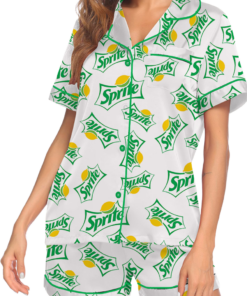 Alternative view of Sprite Addiction Short Pajamas Set, Sprite Crewneck Set, Soda Lover Pajamas, Sprite Logo Shirt, Gift for Sprite Soda Lover