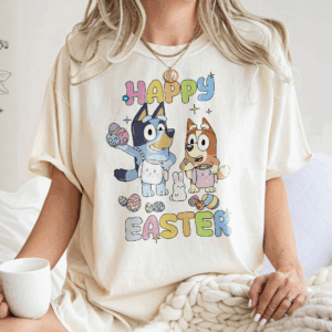 Alternative view of Easter Shirt Bundle, Cartoon Dog Easter T-Shirt, Happy Easter Day Sweatshirt, Easter Bunny, Don't Worry Be Hoppy, Blue Dogs Easter Shirt