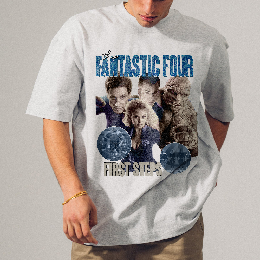 Vintage The Fantastic Four First Steps T-Shirt, Retro The Fantastic Four Sweatshirt, First Steps Invisible Shirt, Avengers Superhero Studio Shirt - Image 5