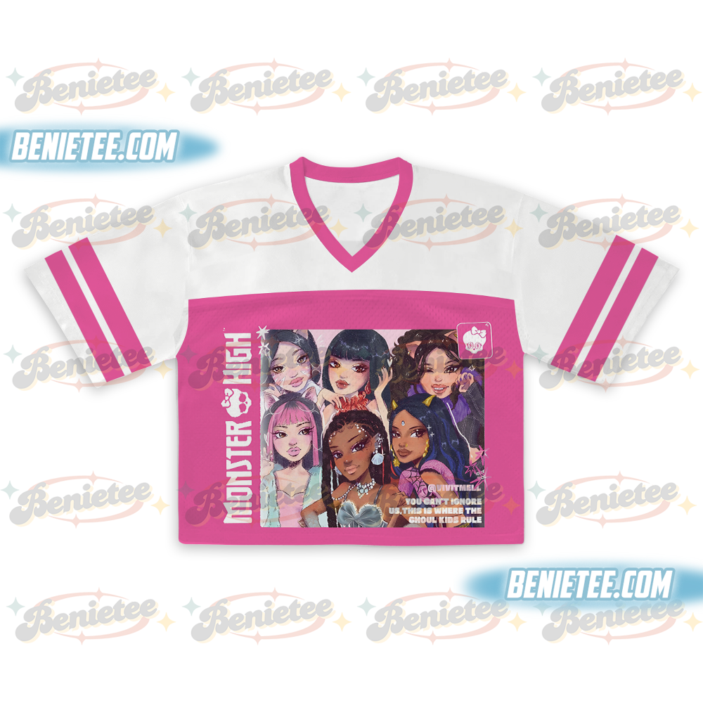 Katseye Gnarly Album Kpop Fan Music Tour Crop Top Football Jersey - Image 3