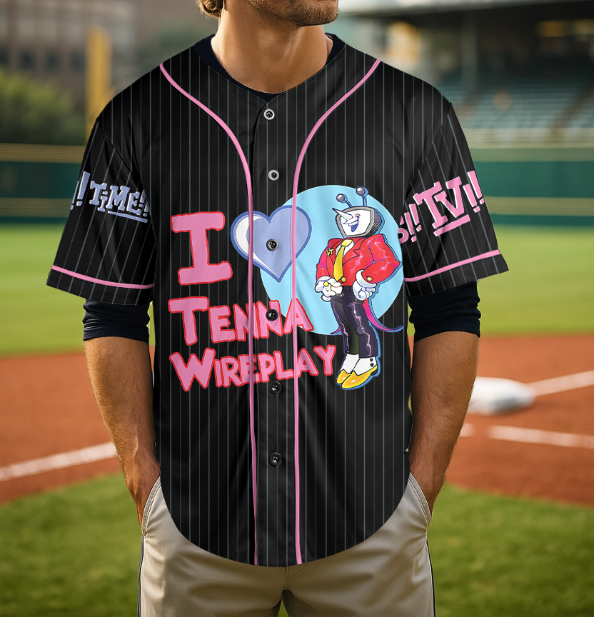 Tenna Deltarune Game Bootleg Baseball Jersey, It’s TV Time Meme Jersey, Funny Tenna Fan Tee, DTG Video Game Shirt, Unisex Gamer Gift Shirt - Image 2