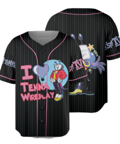 Tenna Deltarune Game Bootleg Baseball Jersey, It’s TV Time Meme Jersey, Funny Tenna Fan Tee, DTG Video Game Shirt, Unisex Gamer Gift Shirt